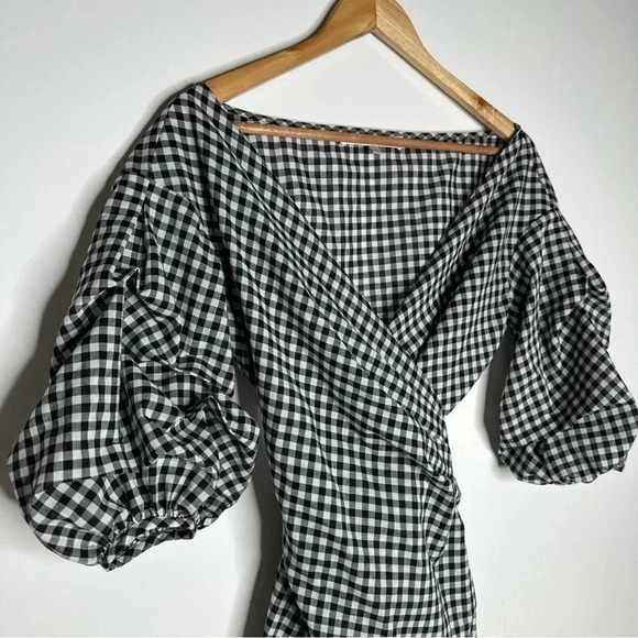 Lovers + Friends Gabriel Ruched Sleeve Wrap Mini Dress Size XS - Picture 5 of 10